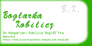 boglarka kobilicz business card